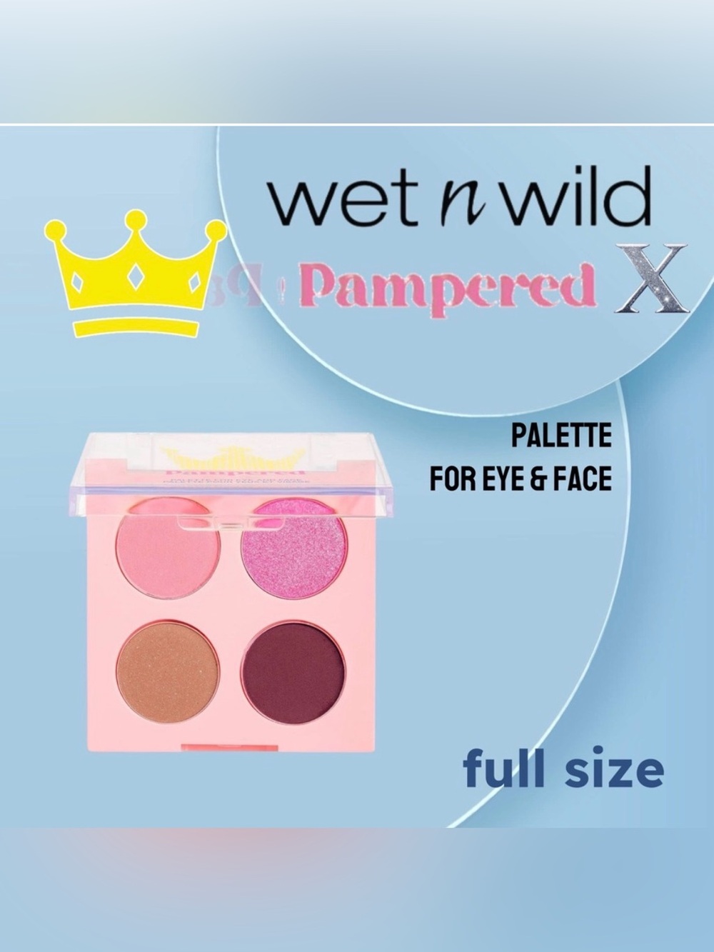 🇺🇸🆕📦NIB WET N WILD x Pampered |FULL| Versatile compact Palette for Eye & Face